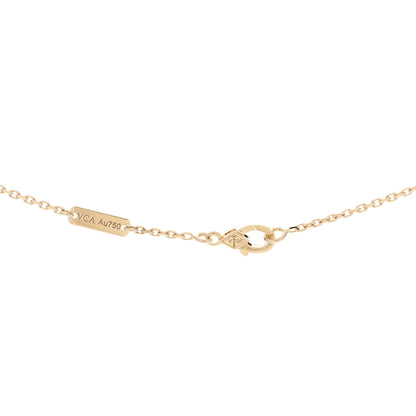 Van Cleef & Arpels 18K Yellow Gold Mother of Pearl Vintage Alhambra Pendant Necklace 4 of 6