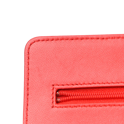 Chanel Lambskin Chevron Quilted Trendy CC Wallet On Chain WOC Red 13 of 22