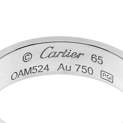 Cartier 18K White Gold 5.5mm LOVE Ring 65 11 4 of 5