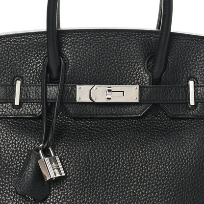 Hermes Taurillon Clemence Birkin 30 Black 8 of 10