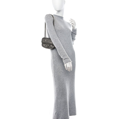Chanel Metallic Calfskin Mini Chain Me Flap Silver 2 of 12