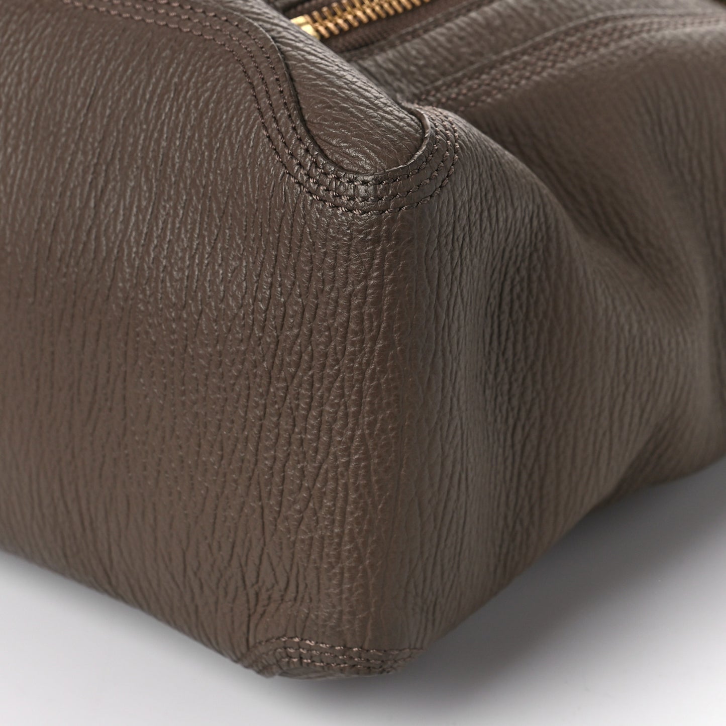Textured Calfskin Medium Pashli Satchel Taupe