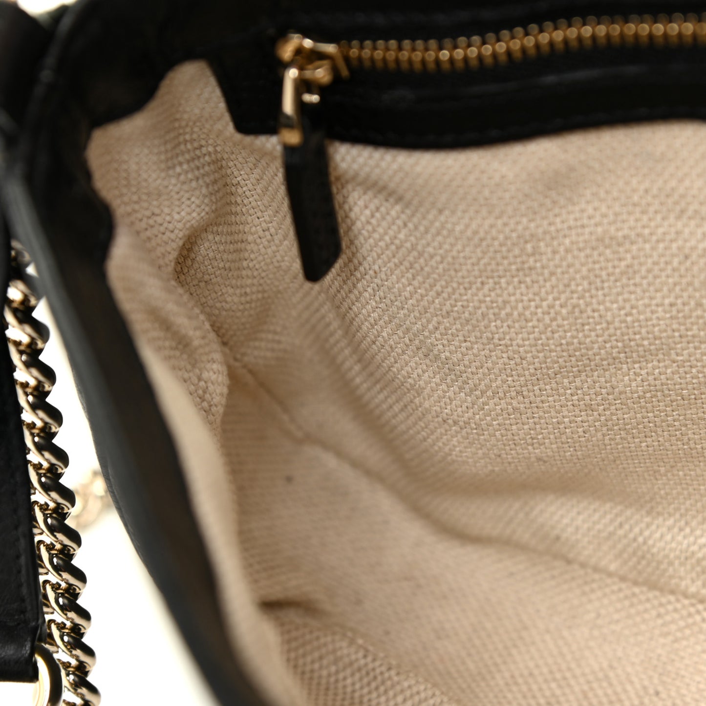 Pebbled Calfskin Medium Soho Flap Crossbody Black