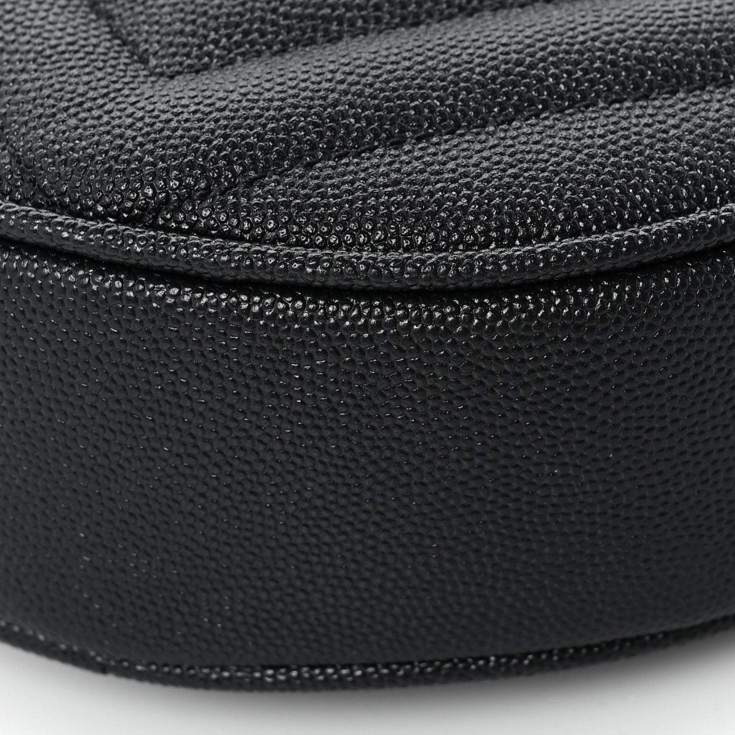 Grain De Poudre Matelasse Chevron Quilted Round Vinyle Camera Bag Deep Marine