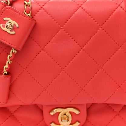 Chanel Lambskin Quilted Side-Packs Red 10 of 15