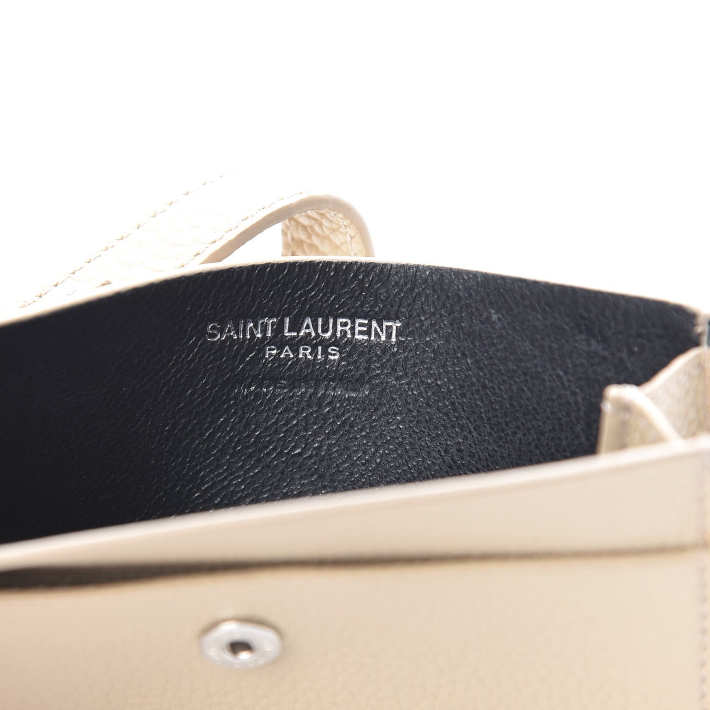 Grained Calfskin Sac De Jour Souple Card Beige
