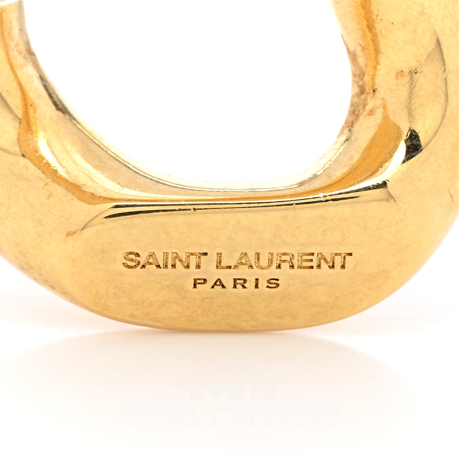 Saint Laurent Chain Link Earrings Gold 3 of 5