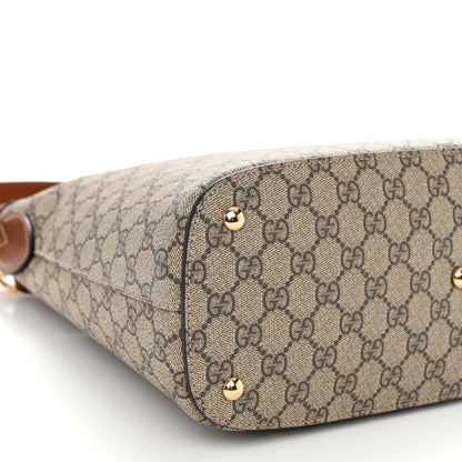 Gucci GG Supreme Monogram Linea A Hobo Brown 9 of 10
