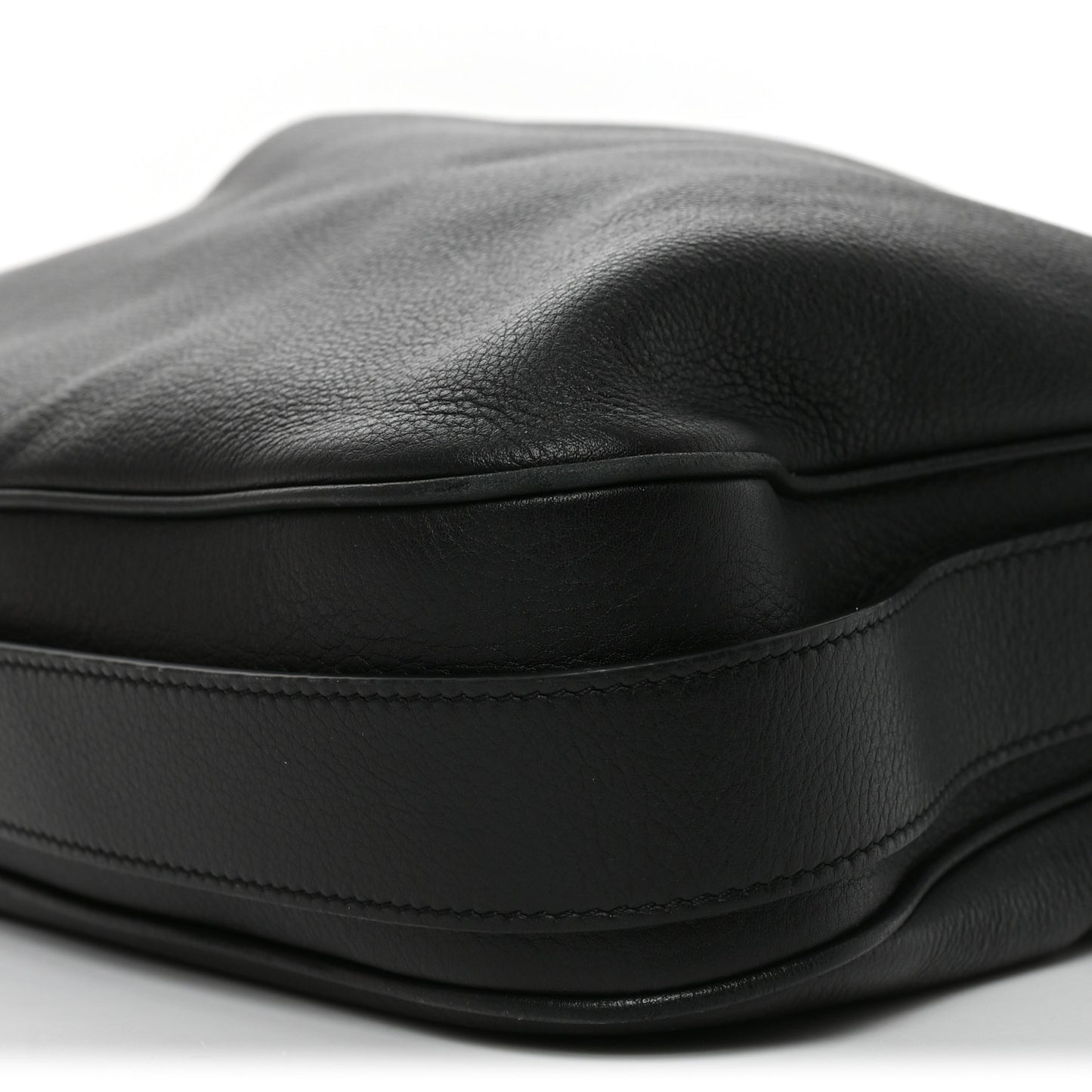 Supple Calfskin Large Romy Shoulder Bag Black Black