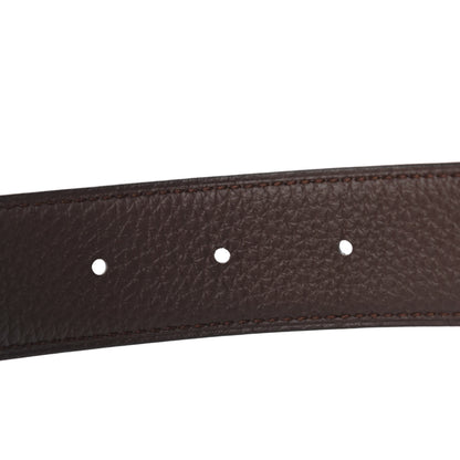 Hermes Togo 32mm H Belt 90 Black Chocolate 3 of 5