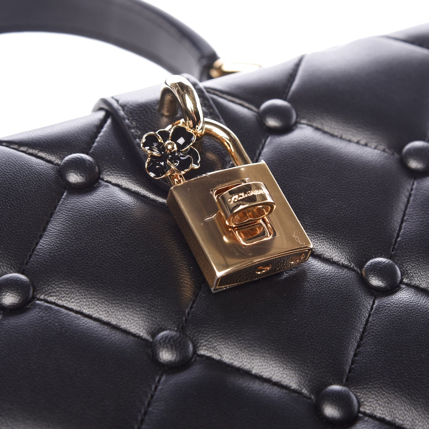 Dolce & Gabbana Lambskin Quilted Box Bag Black 7 of 7