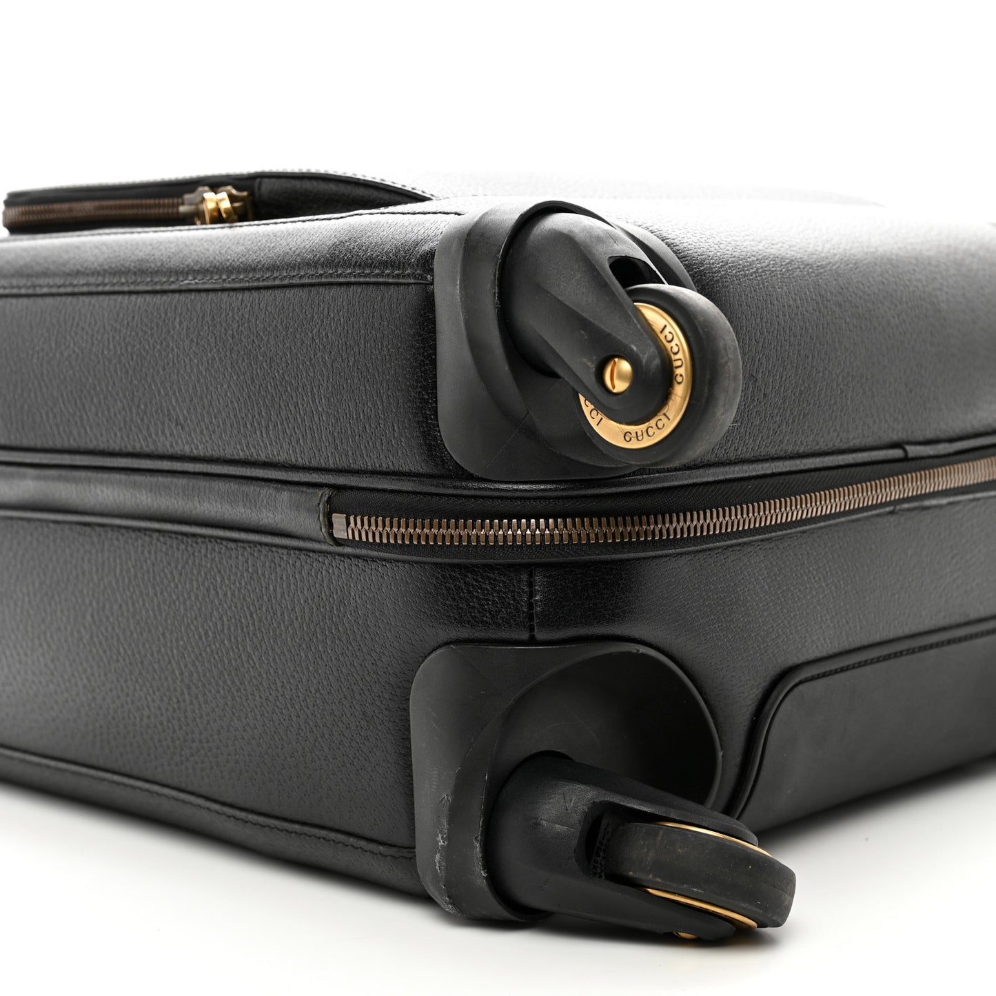 Dollar Calfskin Small Carry-On Trolley Black