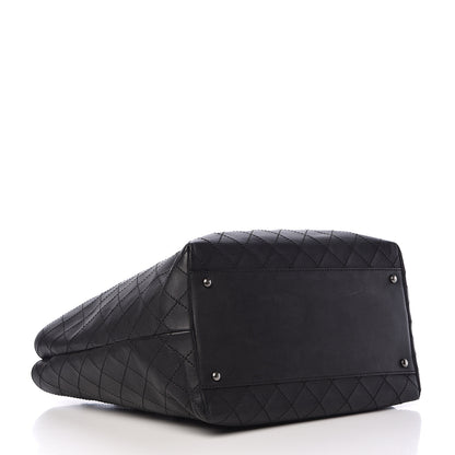 Chanel Calfskin Stitched Large Shopping Tote Black 5 of 14
