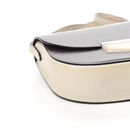 Celine Glazed Calfskin Small Bi-Color Trotteur Dark Grey 7 of 8