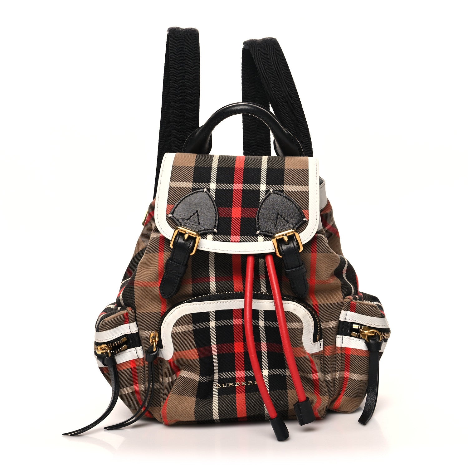 Burberry Cotton Check Small Rucksack Backpack Caramel 1 of 15