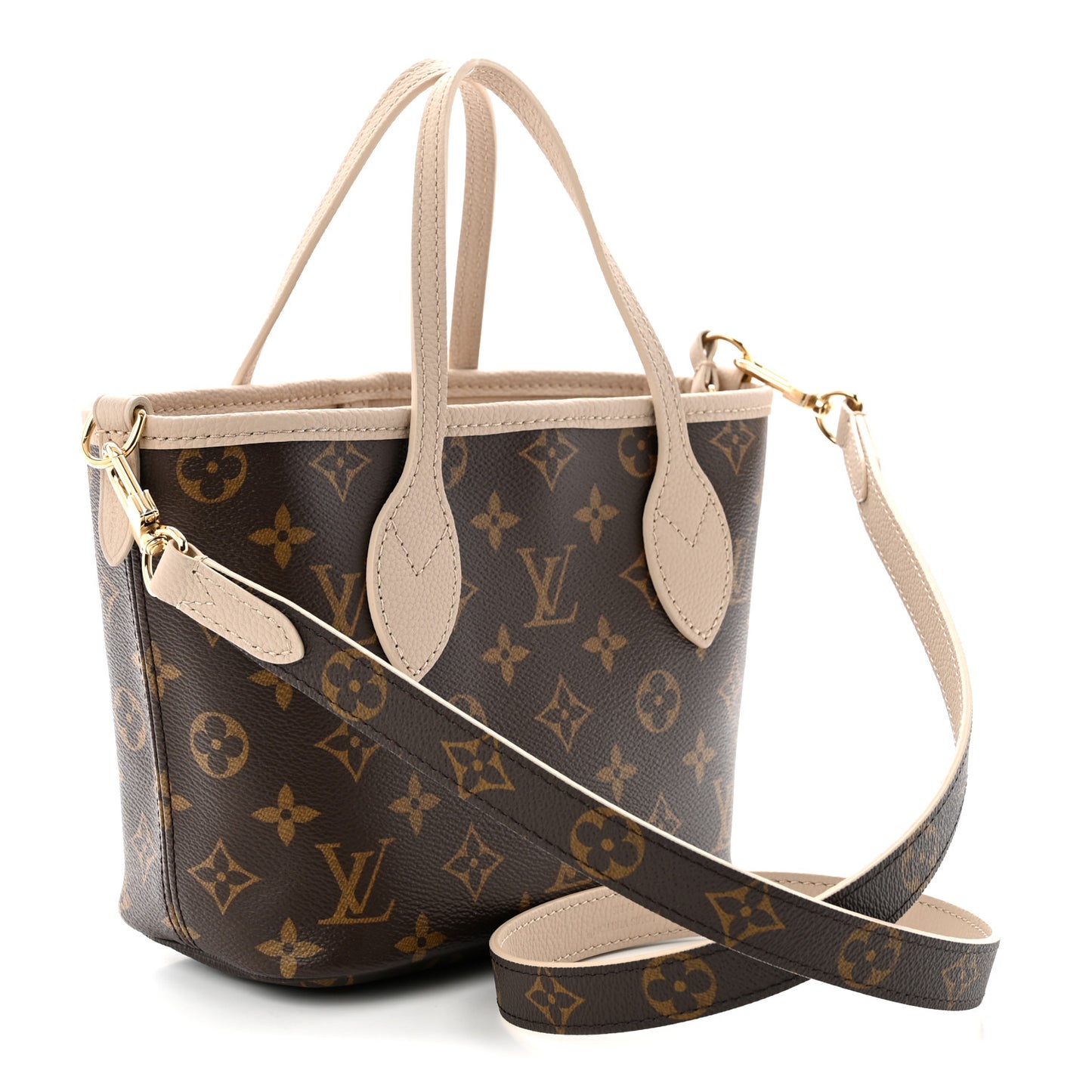 Monogram Neverfull Inside Out Bandouliere BB Limestone