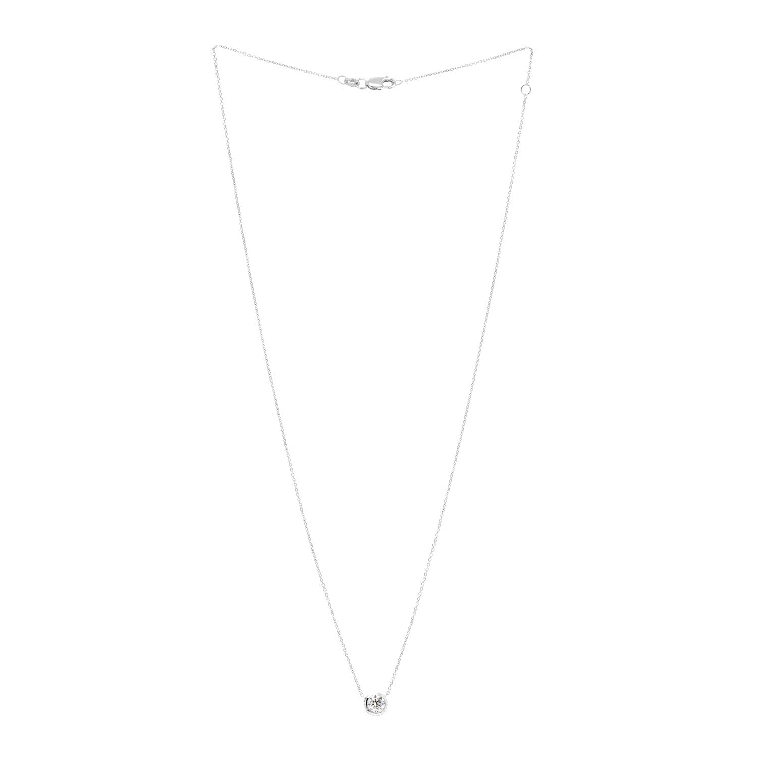 Roberto Coin 18K White Gold Diamond .40ct Diamonds by the Inch Pendant Necklace 3 of 6