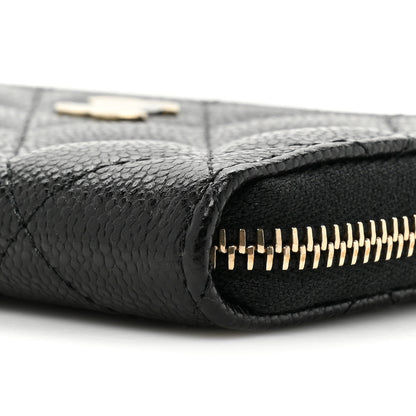 Chanel Caviar Quilted Zipped Key Holder Case Black 8 of 10