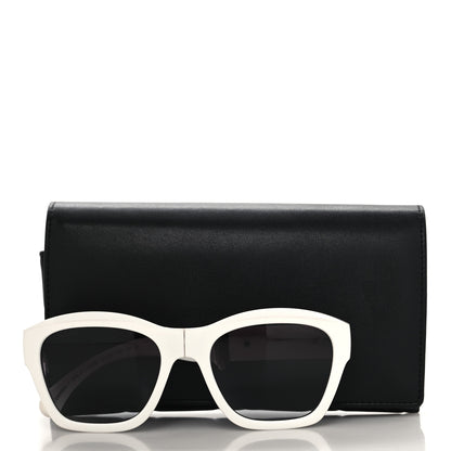 Chanel Acetate Metal Crystal Square Folding Sunglasses 6055-B White 8 of 8