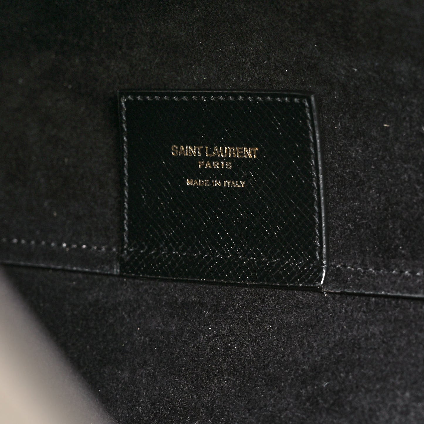 Grained Calfskin Large Shopping Tote Vintage Black