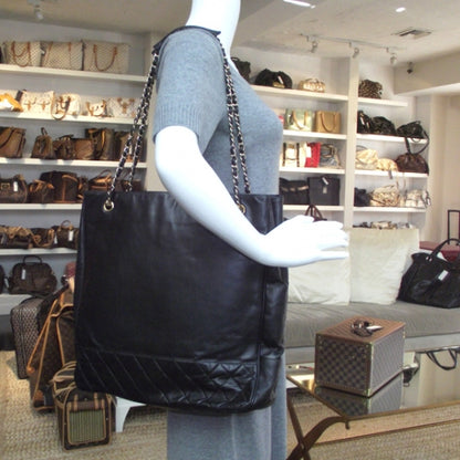 Chanel Lambskin Shopping Tote Black 2 of 8