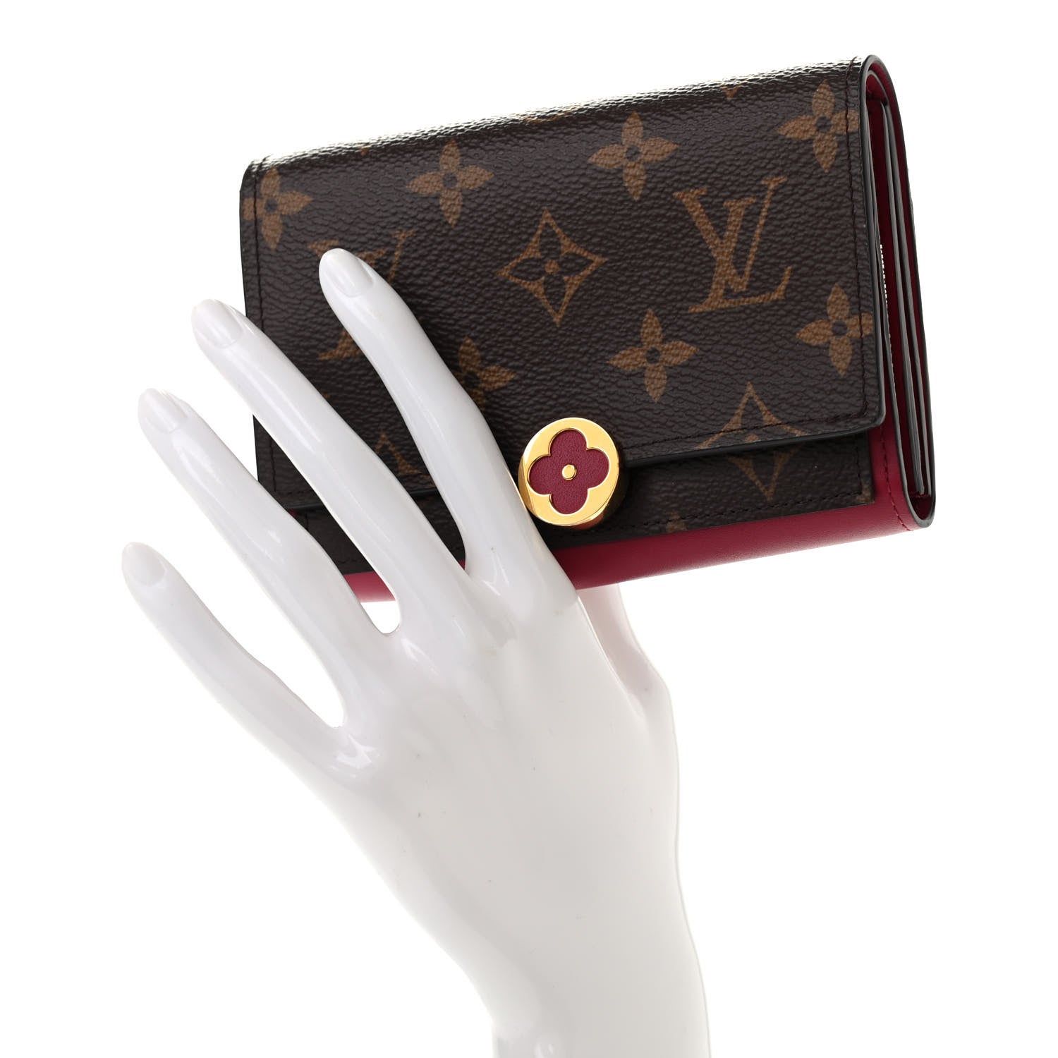 Louis Vuitton Monogram Flore Compact Wallet Fuchsia 2 of 7