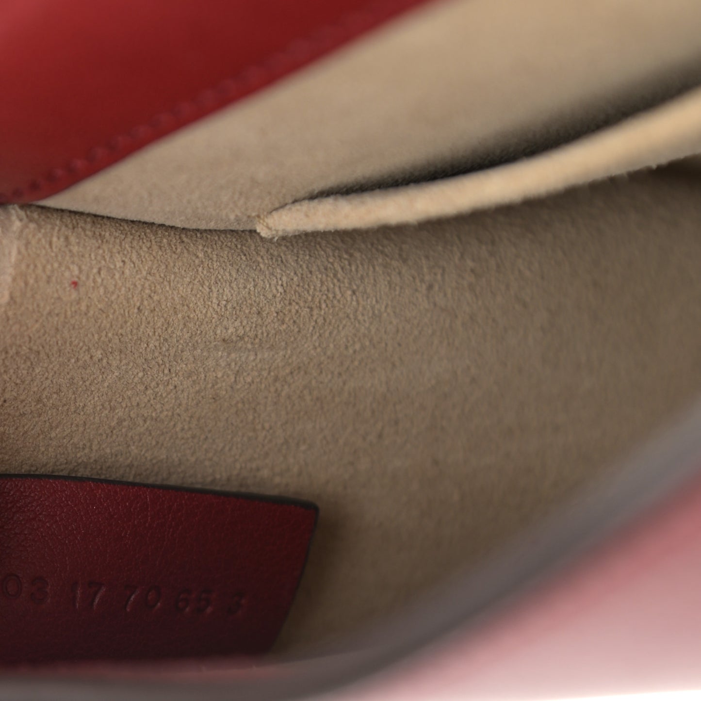 Calfskin Suede Small Nile Bracelet Bag Intense Red