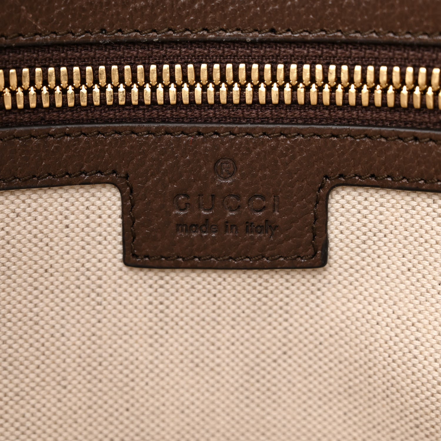 Gucci Monogram Jumbo GG Textured Dollar Calfskin Web Wristlet Messenger Bag Camel Ebony New Acero 6 of 14
