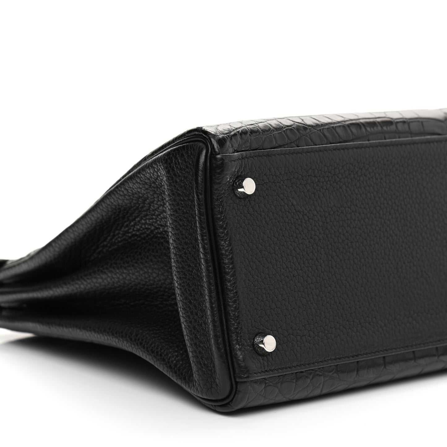 Matte Taurillon Clemence Box Kelly Retourne 35 Black
