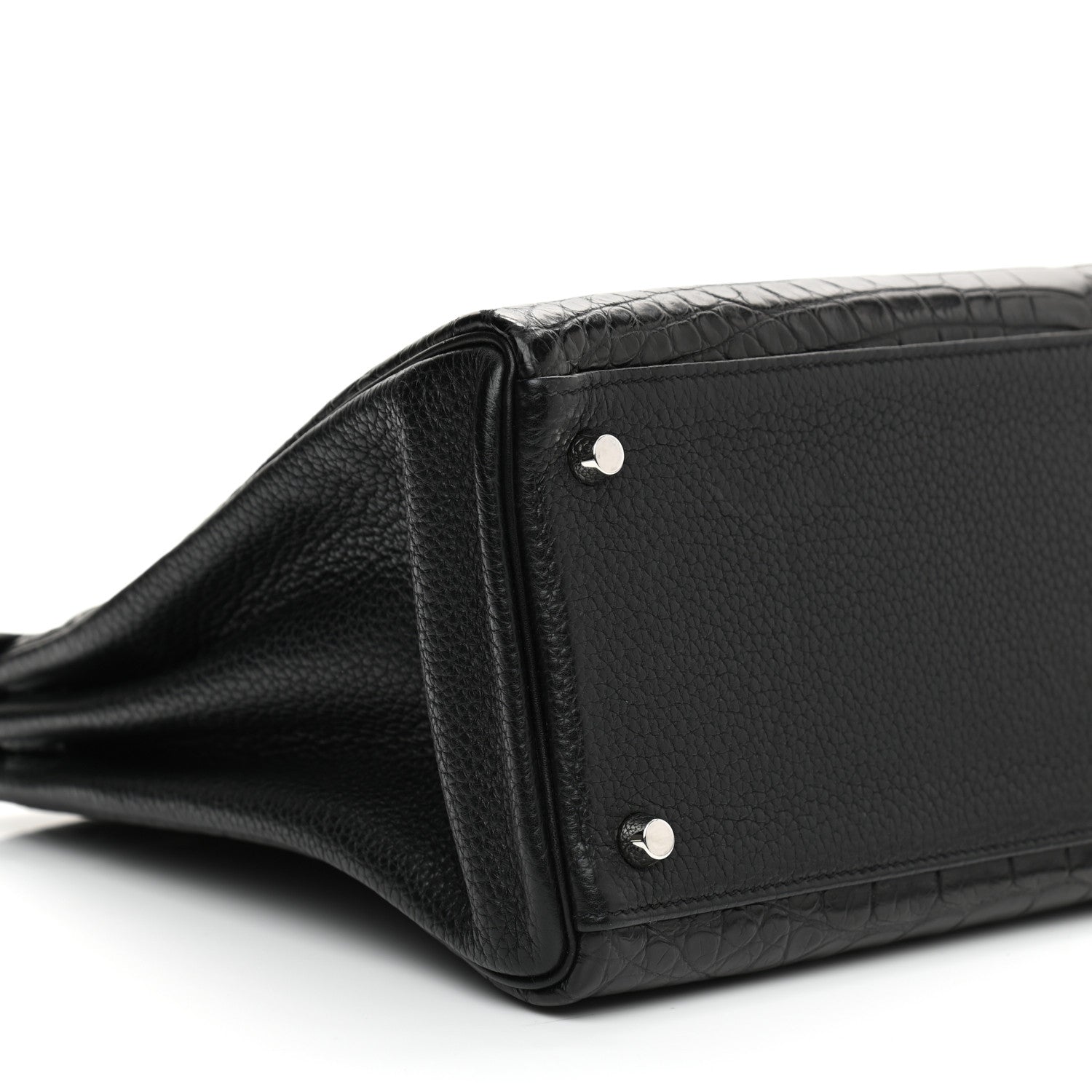 Hermes Matte Taurillon Clemence Box Kelly Retourne 35 Black 11 of 16
