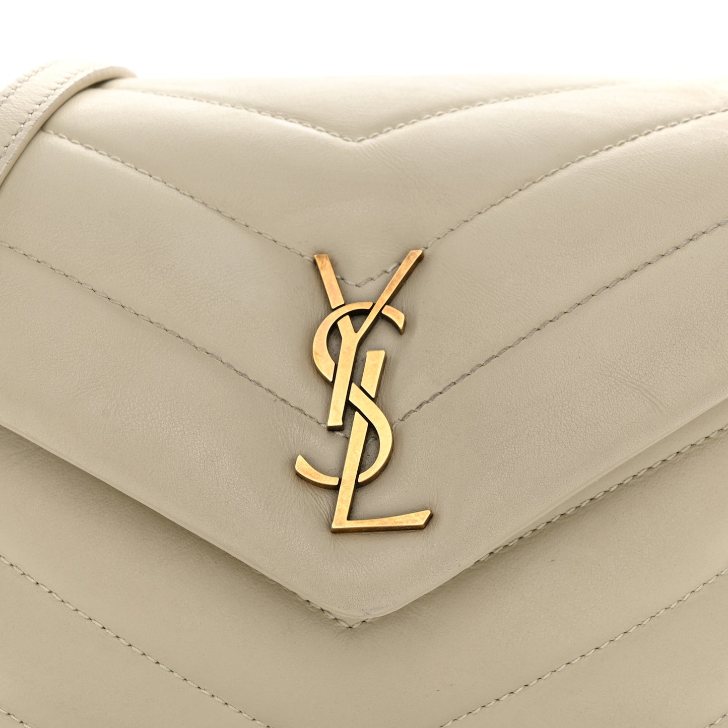 Calfskin Y Quilted Monogram Toy Loulou Crossbody Bag Crema Soft