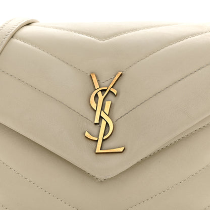 Saint Laurent Calfskin Y Quilted Monogram Toy Loulou Crossbody Bag Crema Soft 9 of 12
