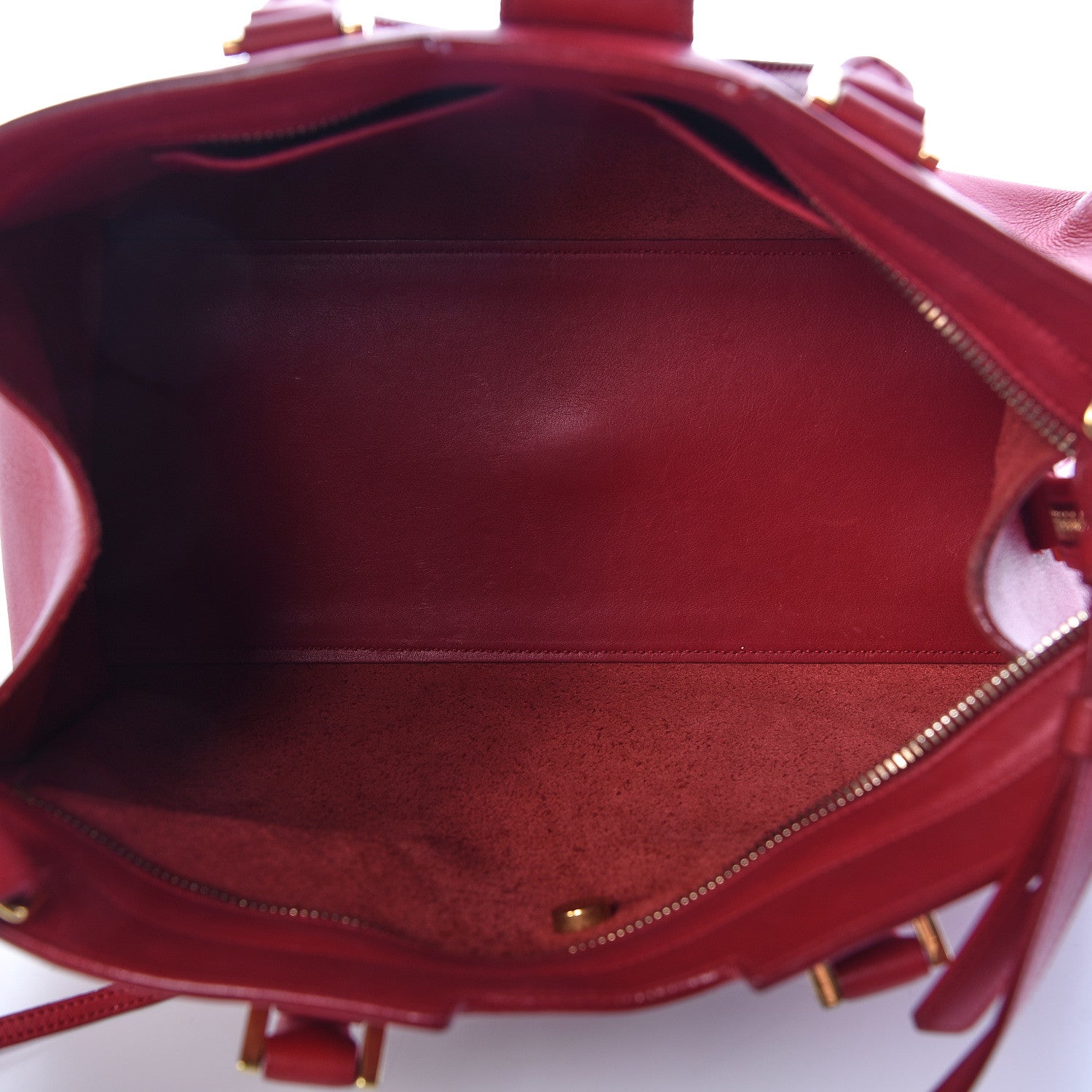 Saint Laurent Calfskin Small Classic Y Cabas Rouge Orient 5 of 19