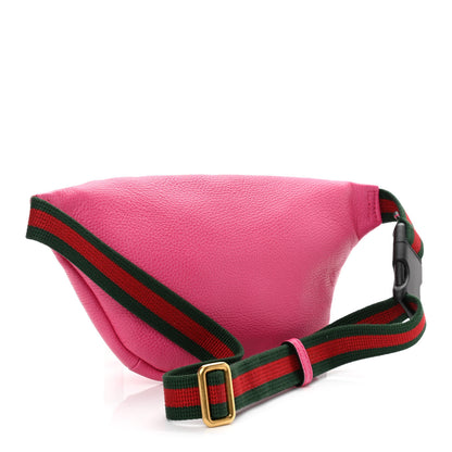 Gucci Grained Calfskin Small Logo Belt Bag Box Pink Green 3 of 10