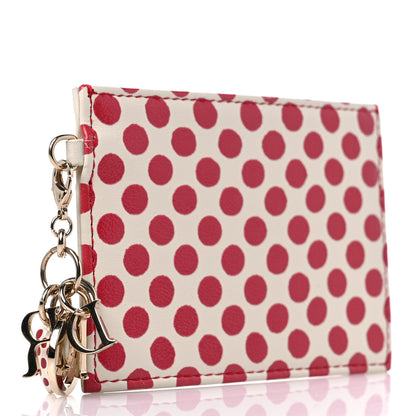 Christian Dior Calfskin DiorAmour Dots Card Holder Red White 3 of 7