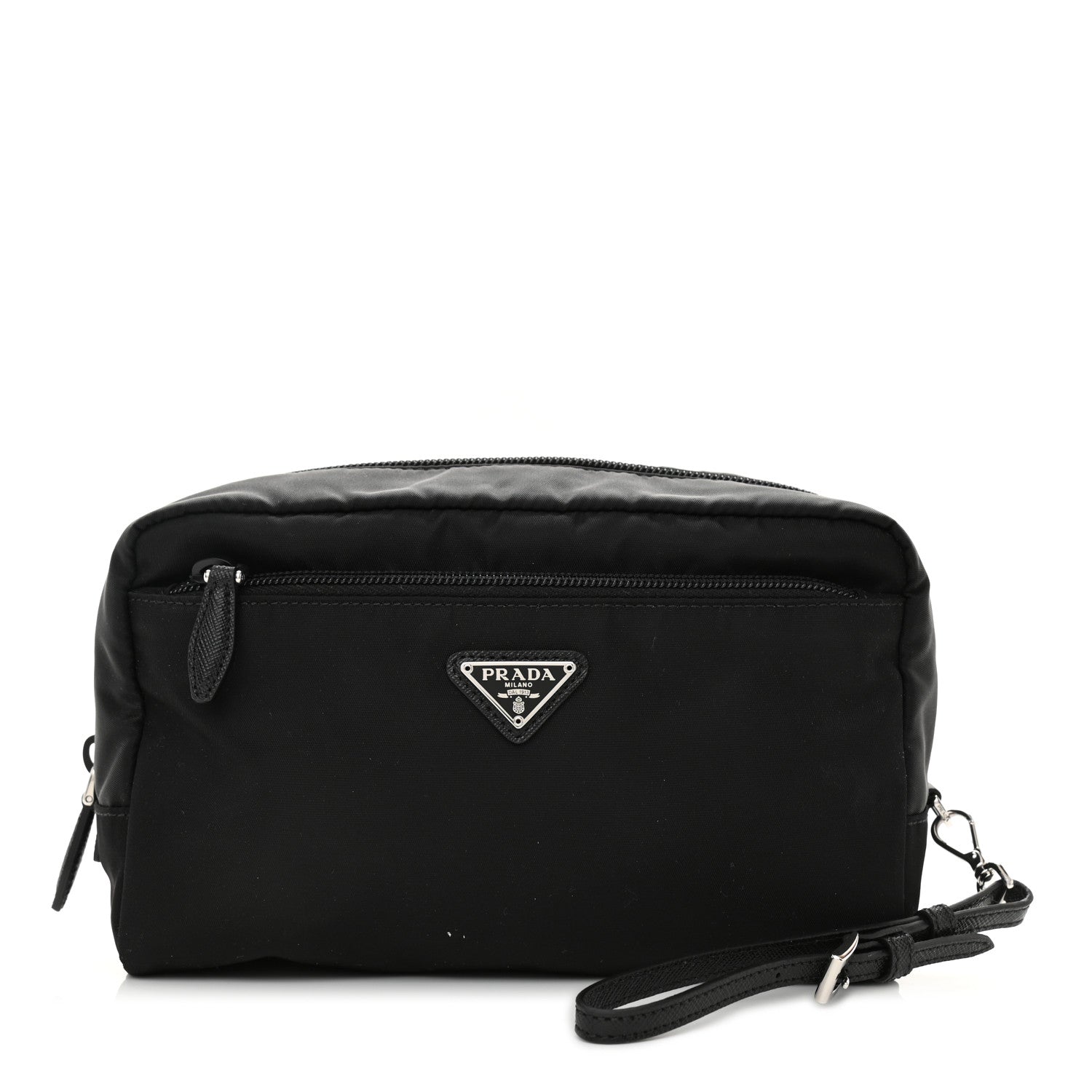 Prada Tessuto Nylon Clutch Wristlet Black 1 of 10