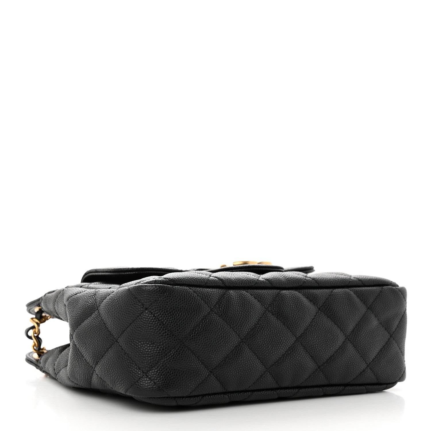 Chanel Caviar Quilted Small Wavy CC Hobo Black 5 of 12