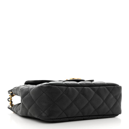 Chanel Caviar Quilted Small Wavy CC Hobo Black 5 of 12