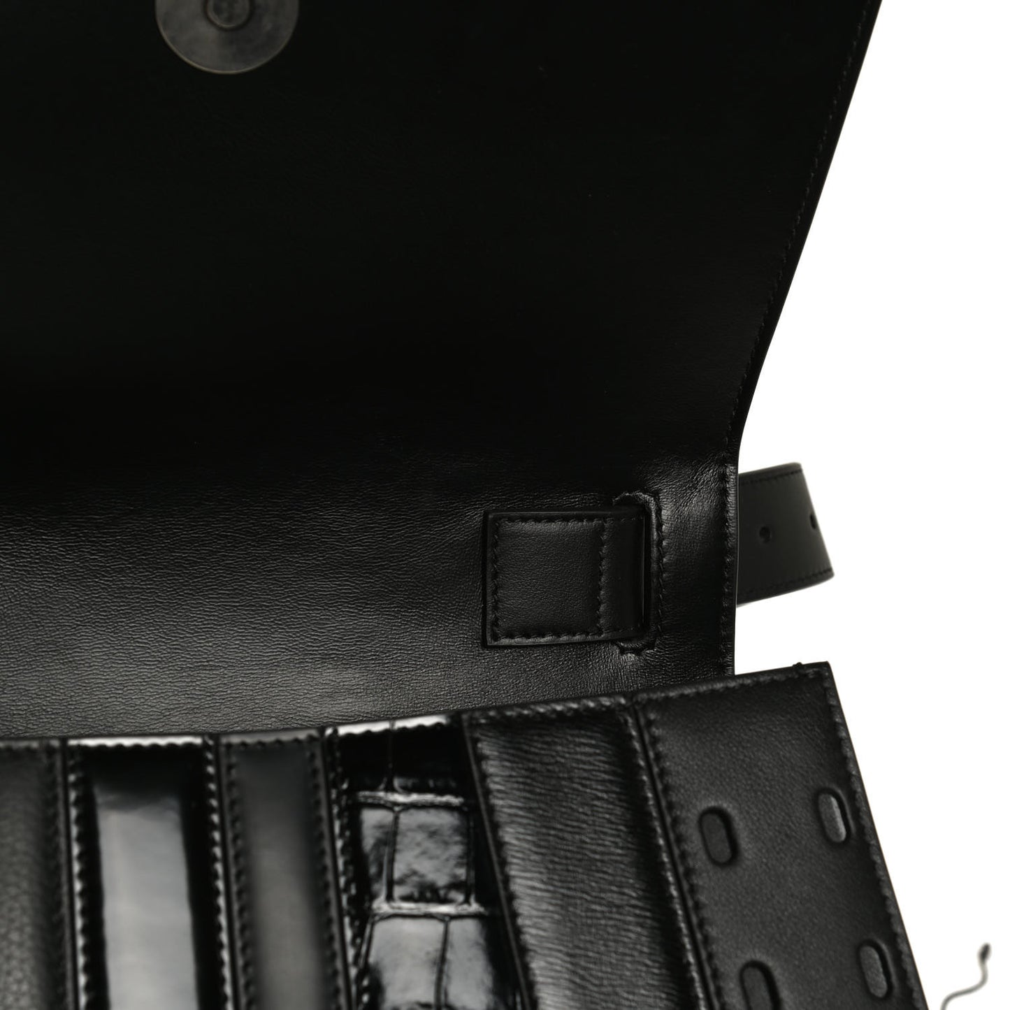 Multibelt Hourglass Top Handle Bag Black