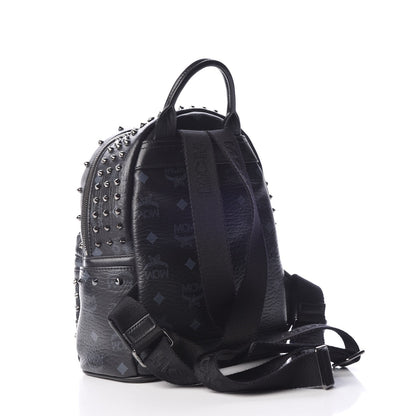 MCM Visetos Swarovski Mini Stark Diamond Backpack Black 4 of 11