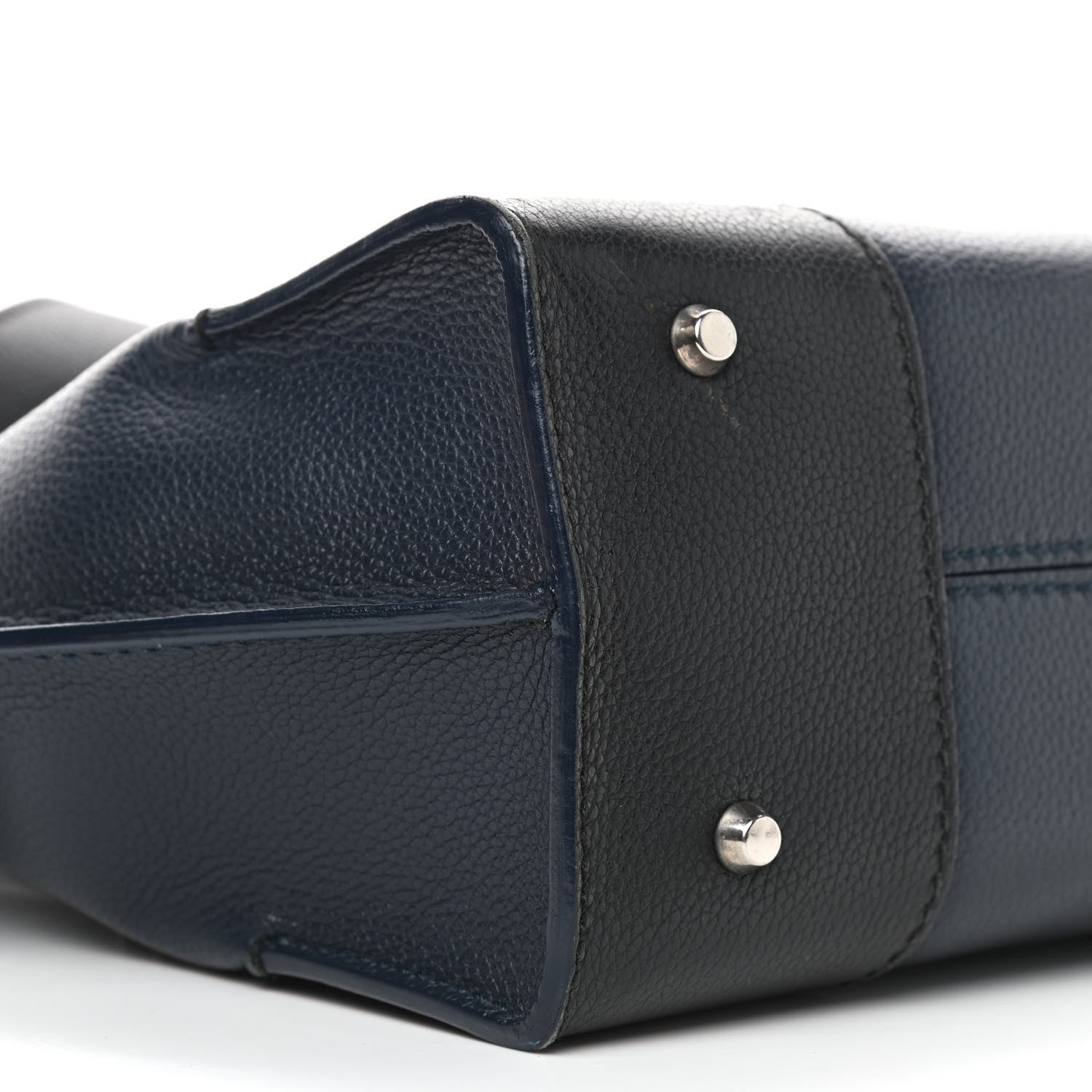 Alexander McQueen Grained Calfskin Small Bi-Color Legend Satchel Navy Black 11 of 12