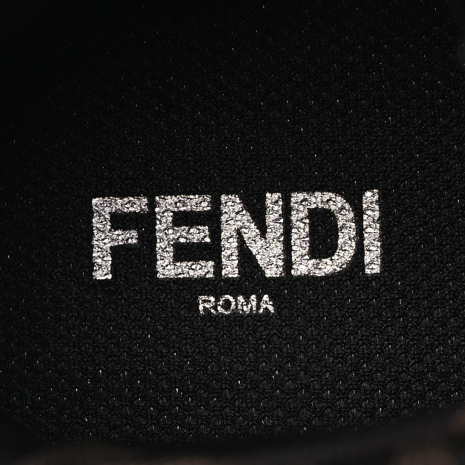 Fendi Calfskin Zucca Mens Lace Up Sneakers 8 Black Maya 9 of 12