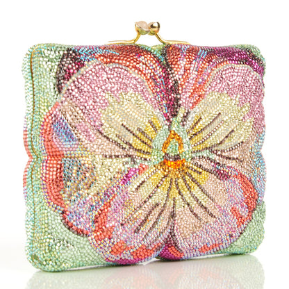 Judith Leiber Swarovski Crystal Flower Minaudiere Clutch 5 of 11