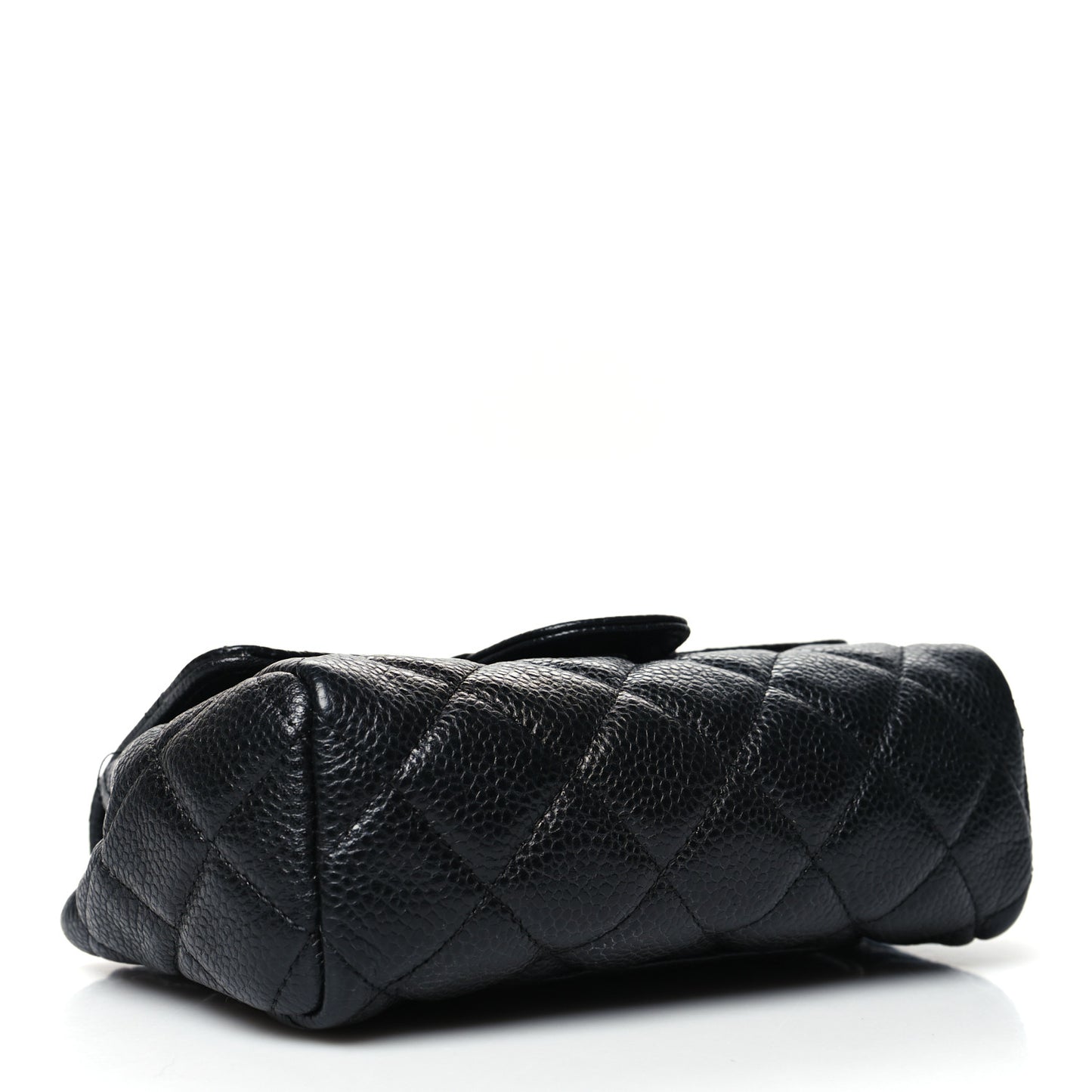 Caviar Quilted Flap Cosmetic Case Black