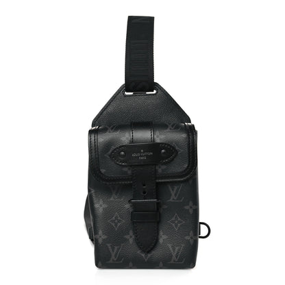 Louis Vuitton Monogram Eclipse Saumur Slingbag Black 1 of 8