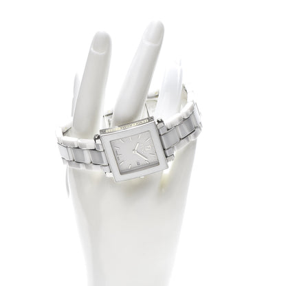 Fendi Stainless Steel Ceramic 30mm Quadro Quartz Watch White 2 of 7
