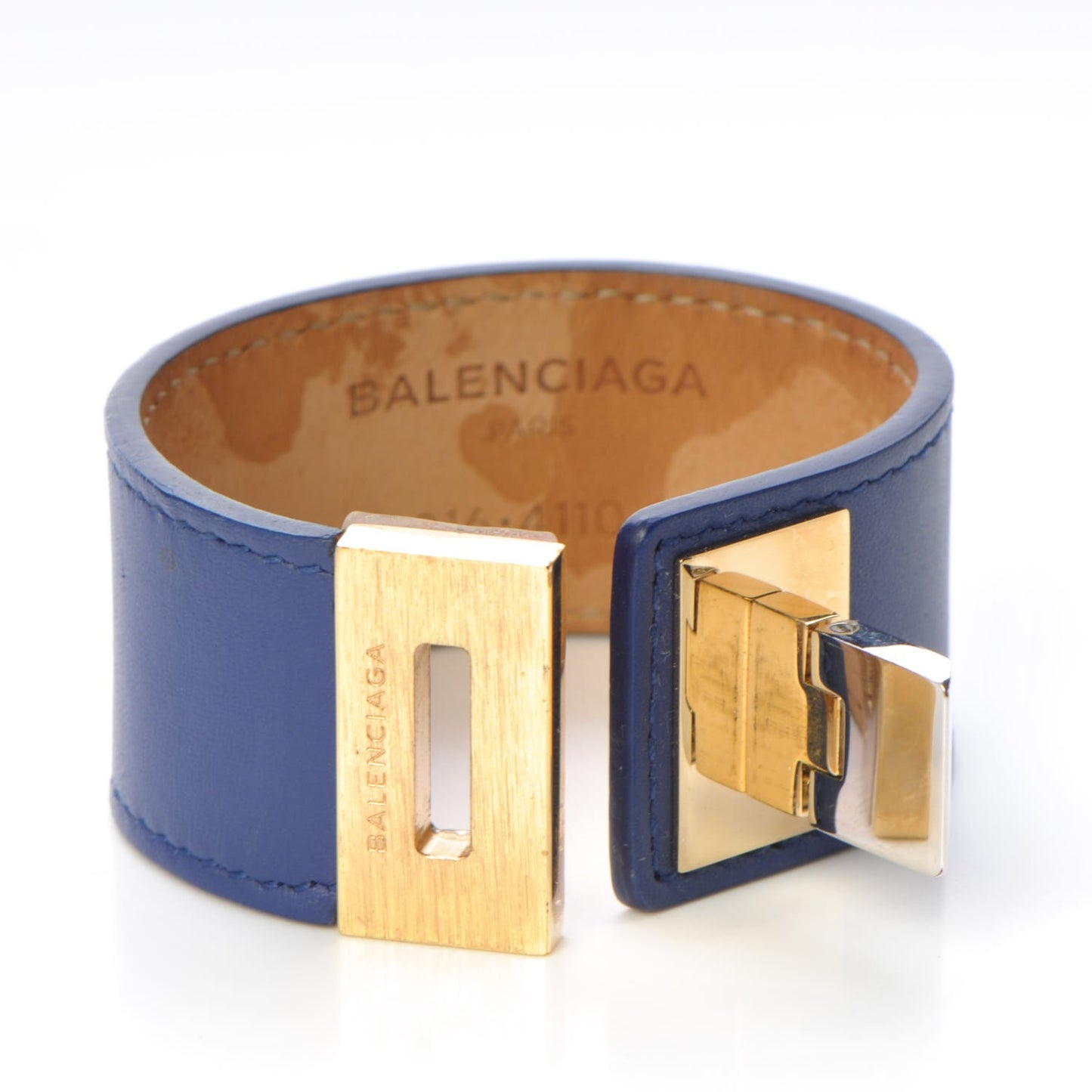 Calfskin Le Dix Bracelet Buckle Bracelet Bleu