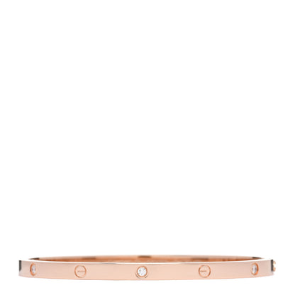 Cartier 18K Pink Gold 6 Diamond Small LOVE Bracelet 17 2 of 7