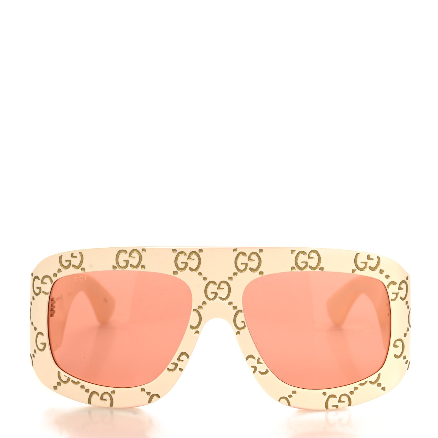 Acetate Monogram Shield Sunglasses GG0983S White
