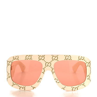 Gucci Acetate Monogram Shield Sunglasses GG0983S White 2 of 7